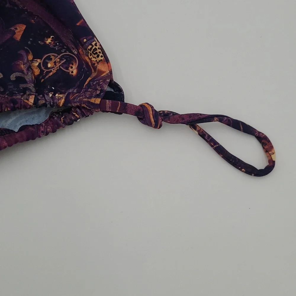 CALIA by Carrie Underwood 2-in-1 Tankini Top Sand Mandala Purple Orange Small